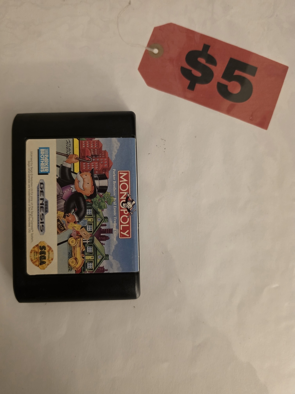 Sega Genesis 1991 Monopoly Game Only